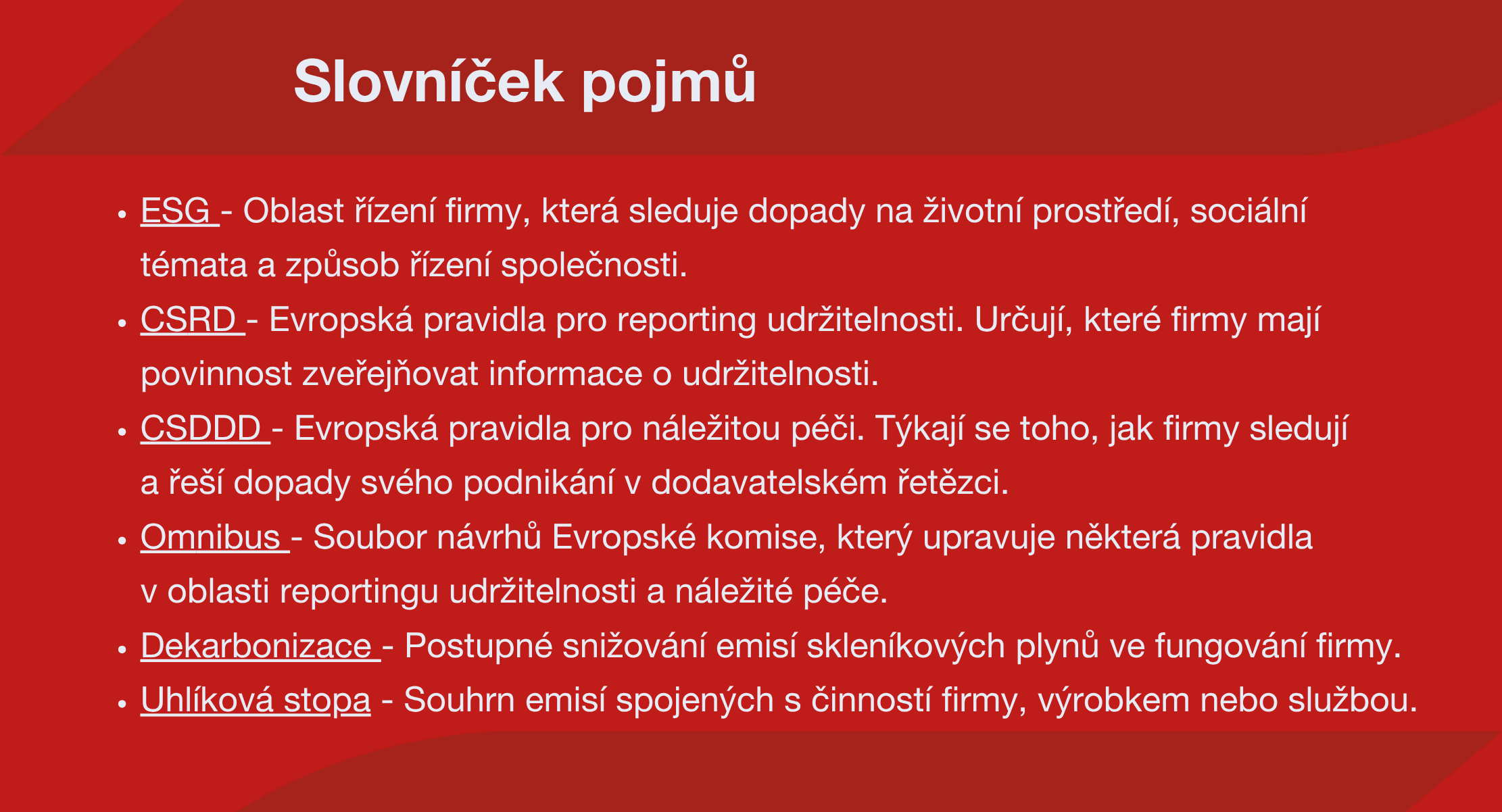 Co je ESG
